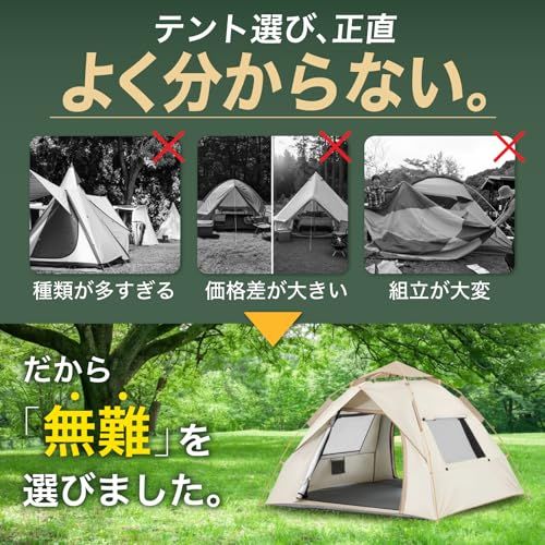 Galacthic ワンタッチテント 2-3人用 シルバーコーティング 自動開閉 5