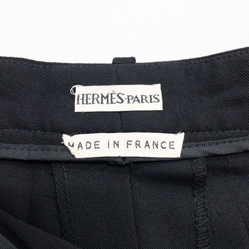 HERMES エルメス マルジェラ期 スラックス パンツ ウール ブラック