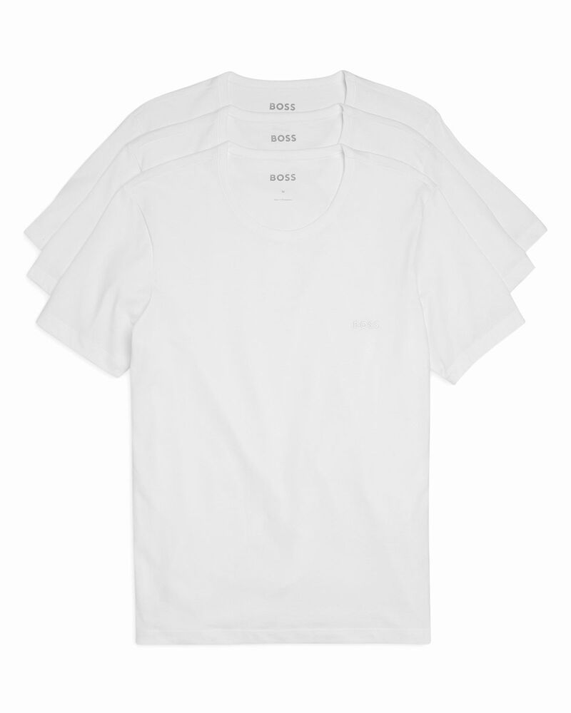 ボス メンズ トップス Tシャツ レギュラーフィット クルーネック コットン ロゴ BOSS Classicotton Regular Fit Logo Crewneck Tees Pack of 3 White ホワイト