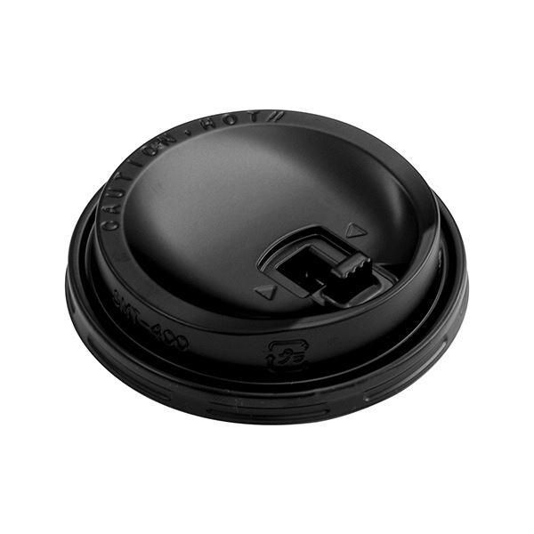 （まとめ） サンナップ厚紙カップ400ml用フタ リフトアップリッド 黒 CRU4050BK 1パック（50個） 〔×5セット〕