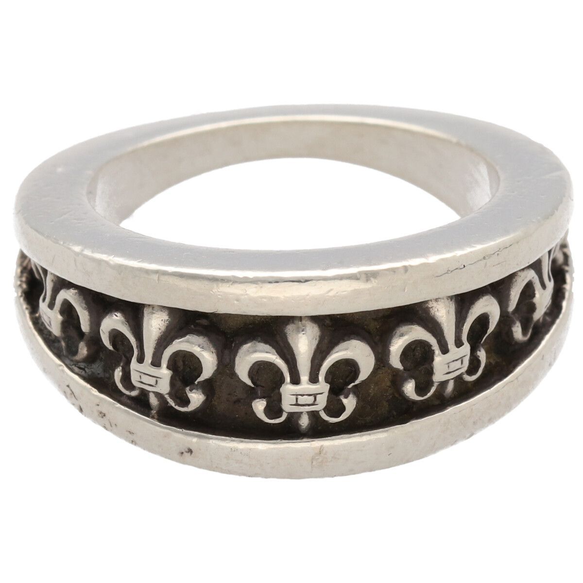 中古】 CHROME HEARTS クロムハーツ BSフレア ナロー Vバンド リング