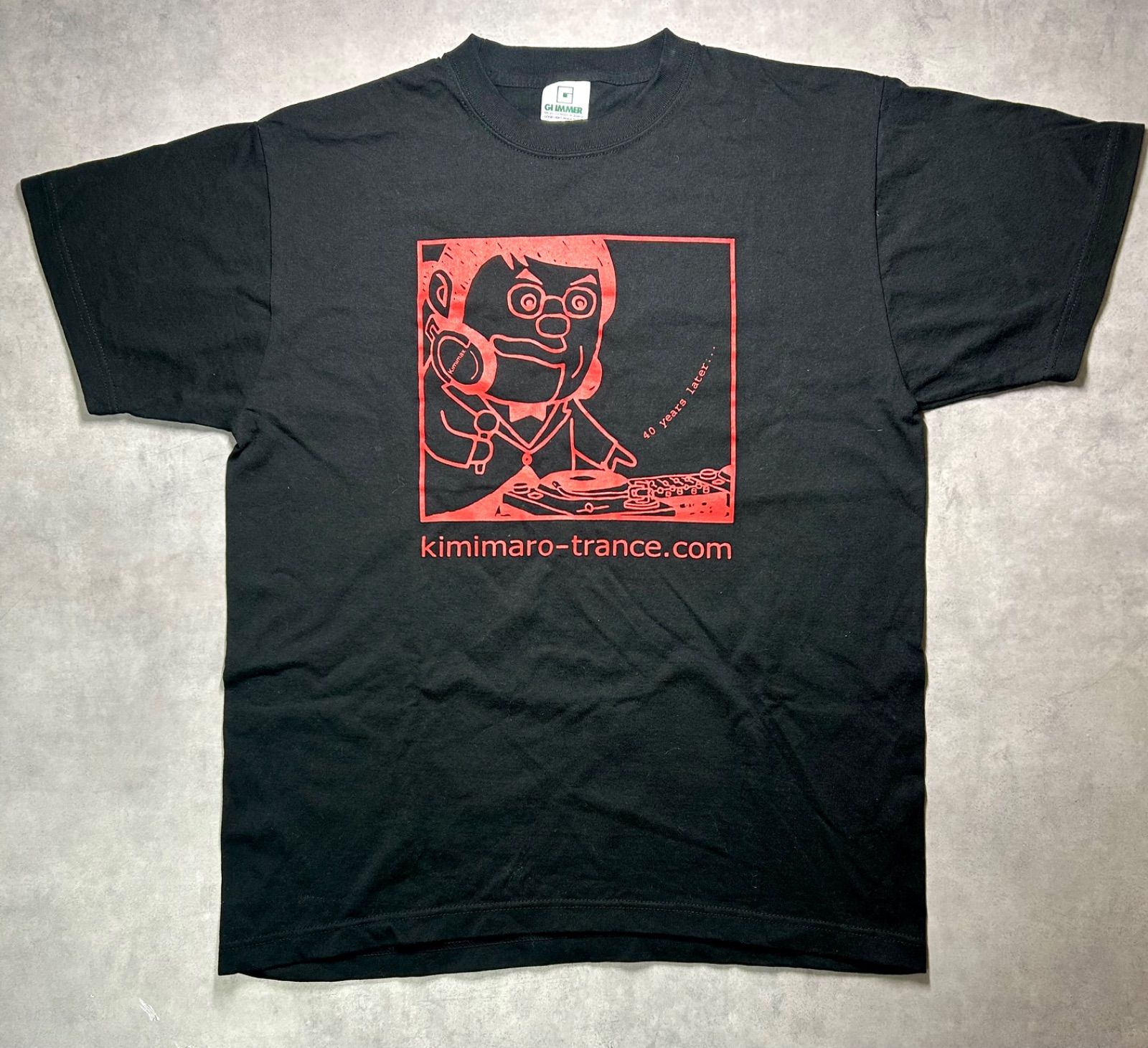希少 綾小路きみまろ トランス DJ プリント Tシャツ 黒 Lサイズ 希少 綾小路きみまろ トランス DJ プリント Tシャツ 黒 Lサイズ