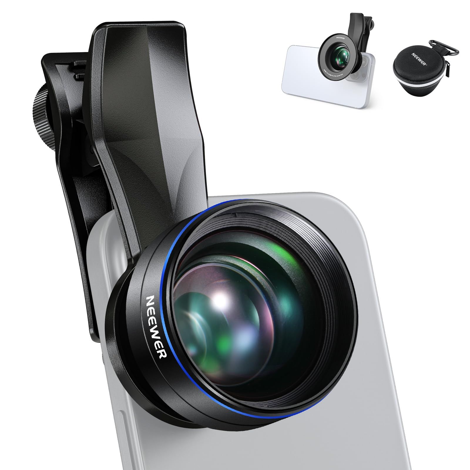 NEEWER 60mm 望遠レンズ 2X倍率 17mmネジレンズクリップと67mmフィルターアダプターリング付き スマホレンズ スマホ用カメラレンズ コンパチブル iPhone サムスン LS-41 PRO 7,979円