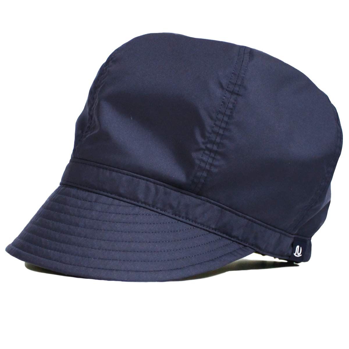 ベーシックエンチ Anti Pollen Casquette キャスケット 帽子 東レ開発素材 花粉症対策 はっ水 洗えて清潔 花粉が付きにくく落ちやすい AP加工 水 雨 洗える ゴム レディース フリーサイズ ダークネイビー