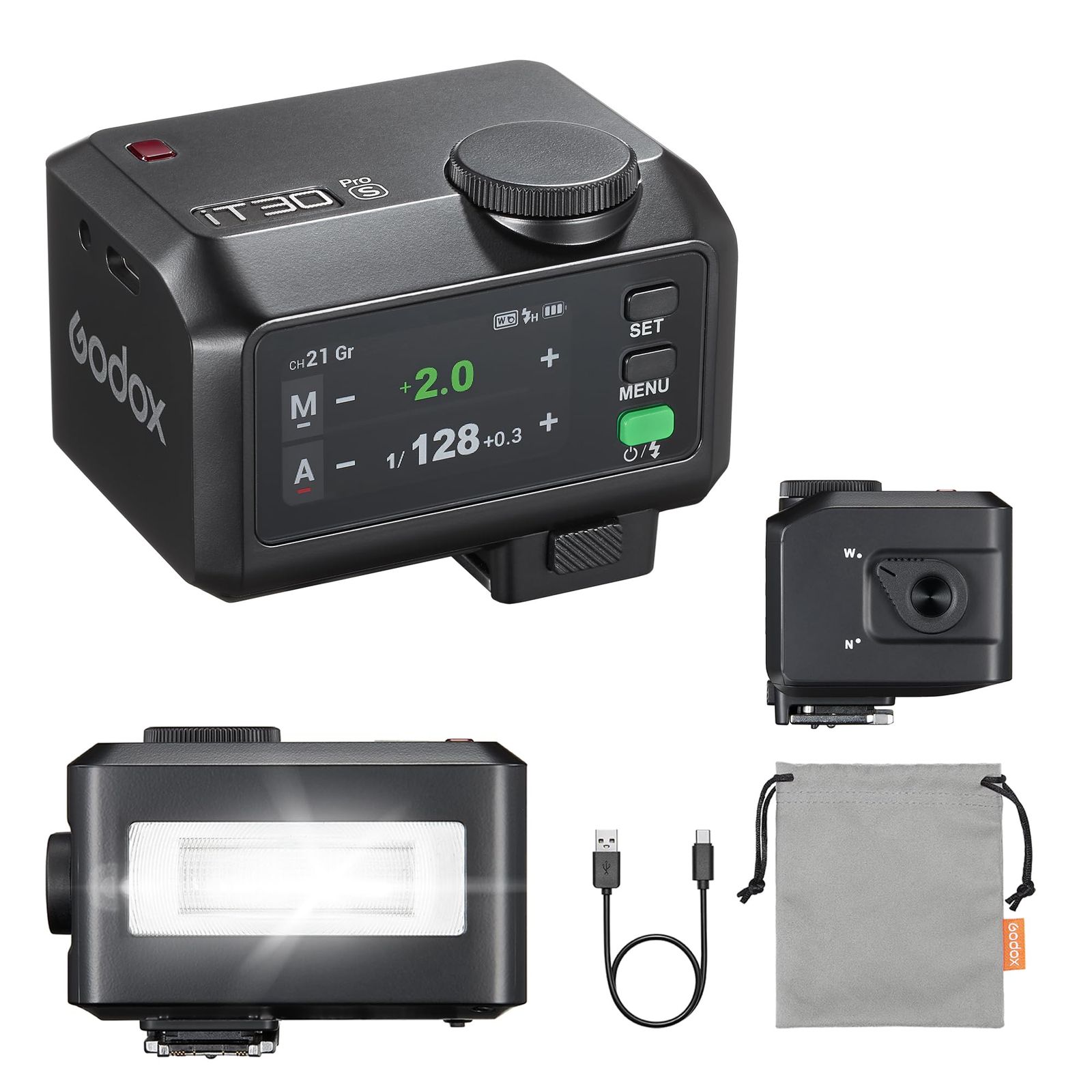 新品 GODOX iT30Pro S ソニ-カメラ用フラッシュ タッチ式カラー液晶搭載 TTLオンカメラフラッシュ コンパクトながら高性能 フル発光560回 2.4GHz無線マスター＆スレーブ対応 S1/S2光制御 (ブラック ソニ-用)