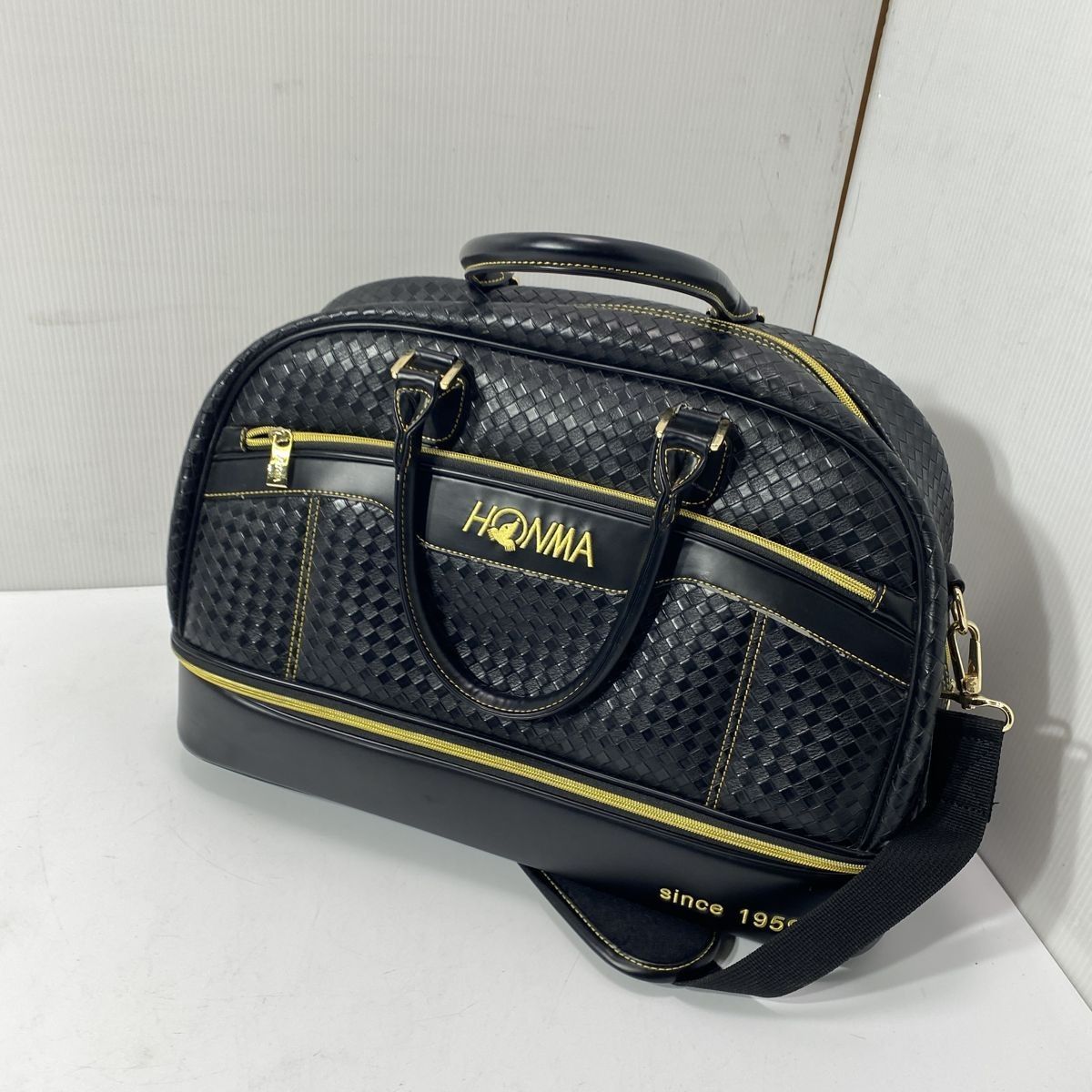 HONMA 本間ゴルフ ボストンバッグ ブラックxゴールド ゴルフ BBL1224 