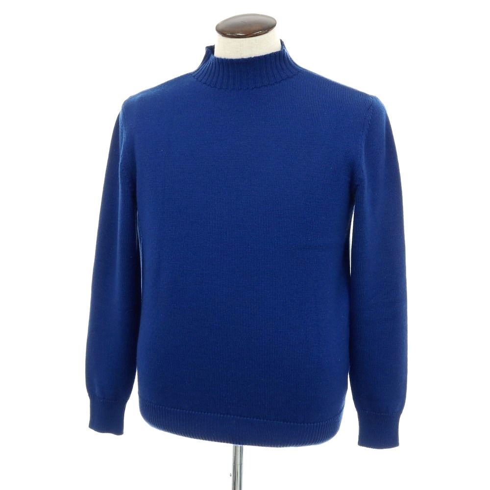 【中古】バフィー BAFY ウール ハイネック モックネック プルオーバーニット ブルー【サイズ50】【メンズ】 中古】バフィー BAFY ウール ハイネック モックネック プルオーバー