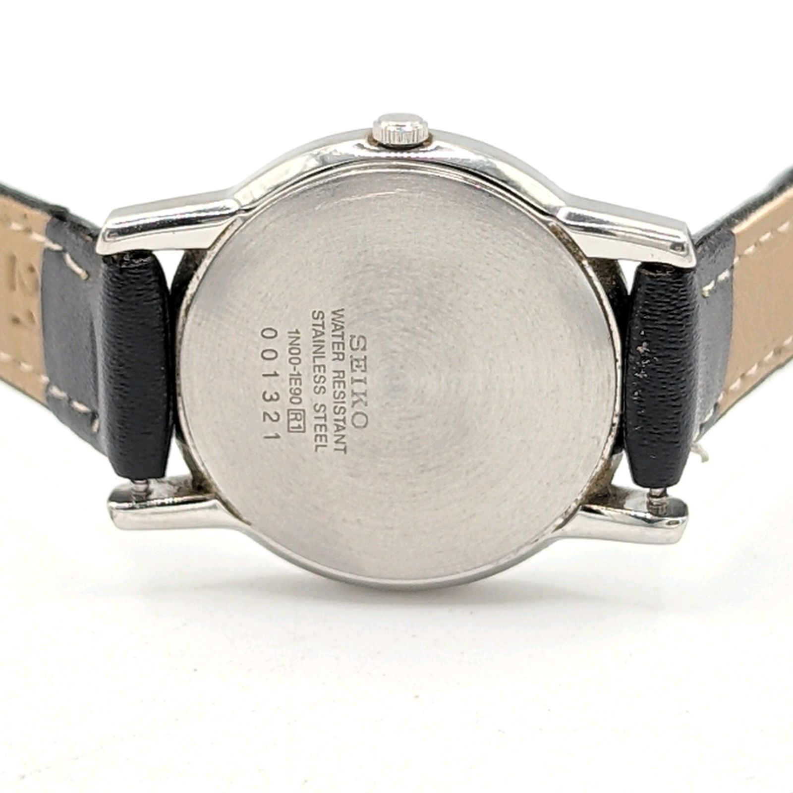 SEIKO PRESAGE 1N00-1E90 Watch Quartz Ladies Silver Balck dial 