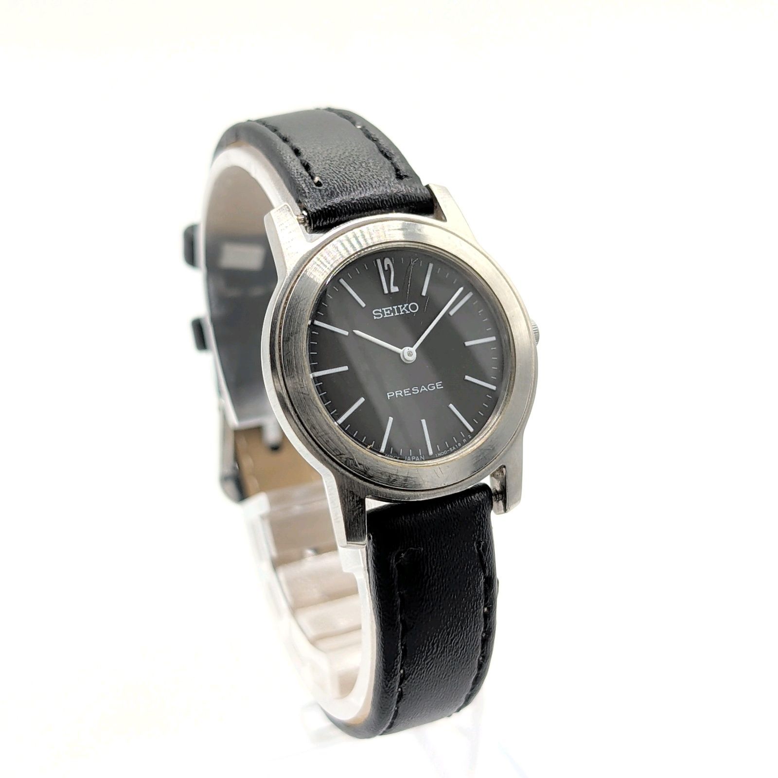 SEIKO PRESAGE 1N00-1E90 Watch Quartz Ladies Silver Balck dial 