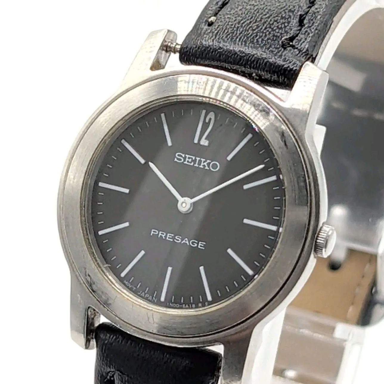 SEIKO PRESAGE 1N00-1E90 Watch Quartz Ladies Silver Balck dial 