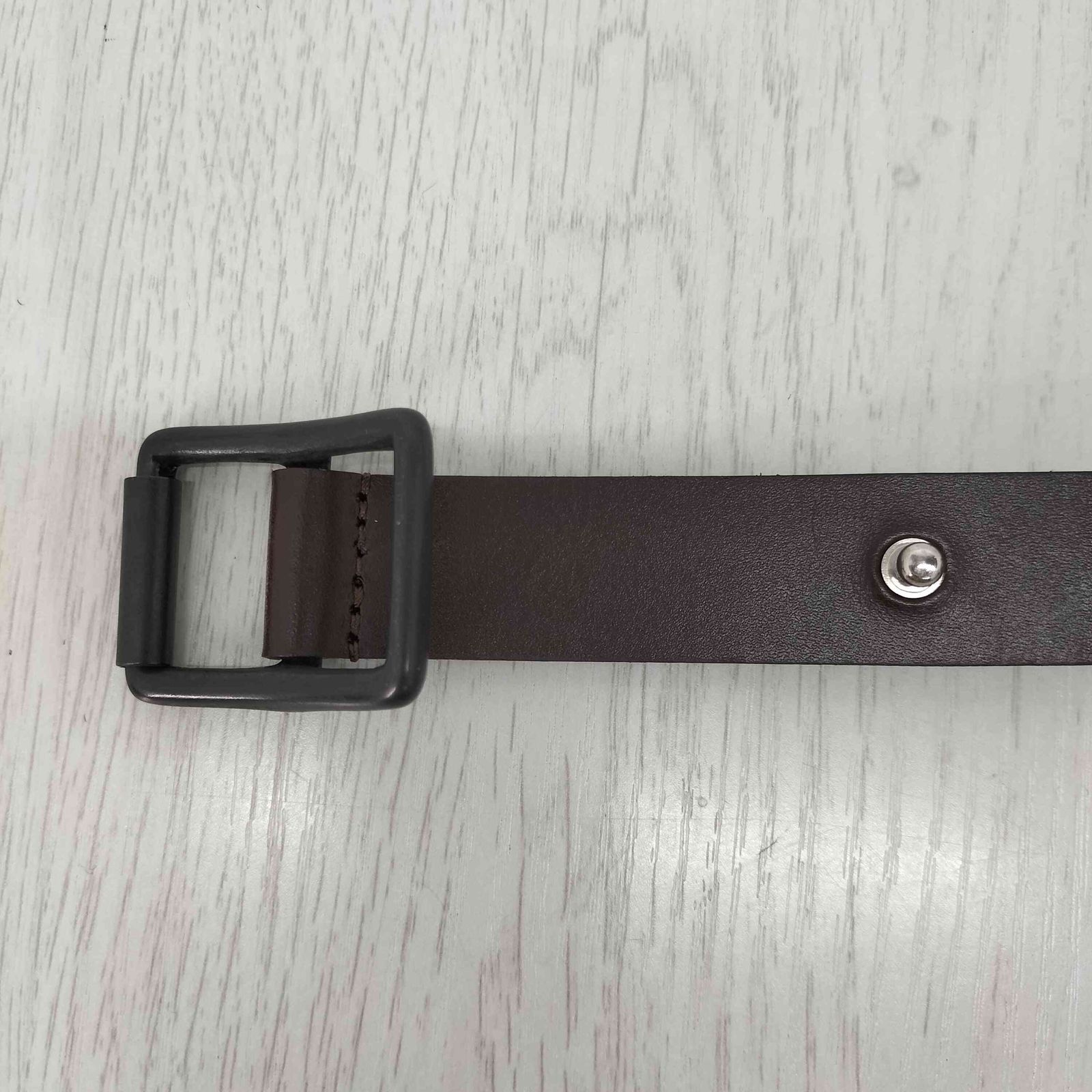 アンセルム ANCELLM BUTTON STUD LEATHER BELT ボタン スタッズ メンズ