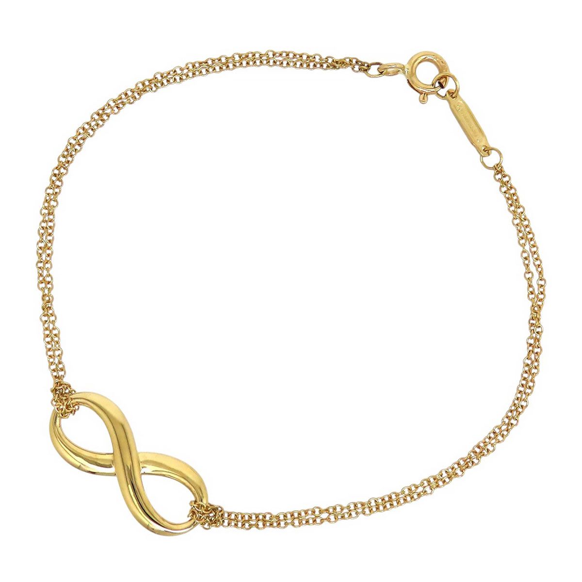 ティファニー インフィニティブレスレットとネックレスk1818金18k 