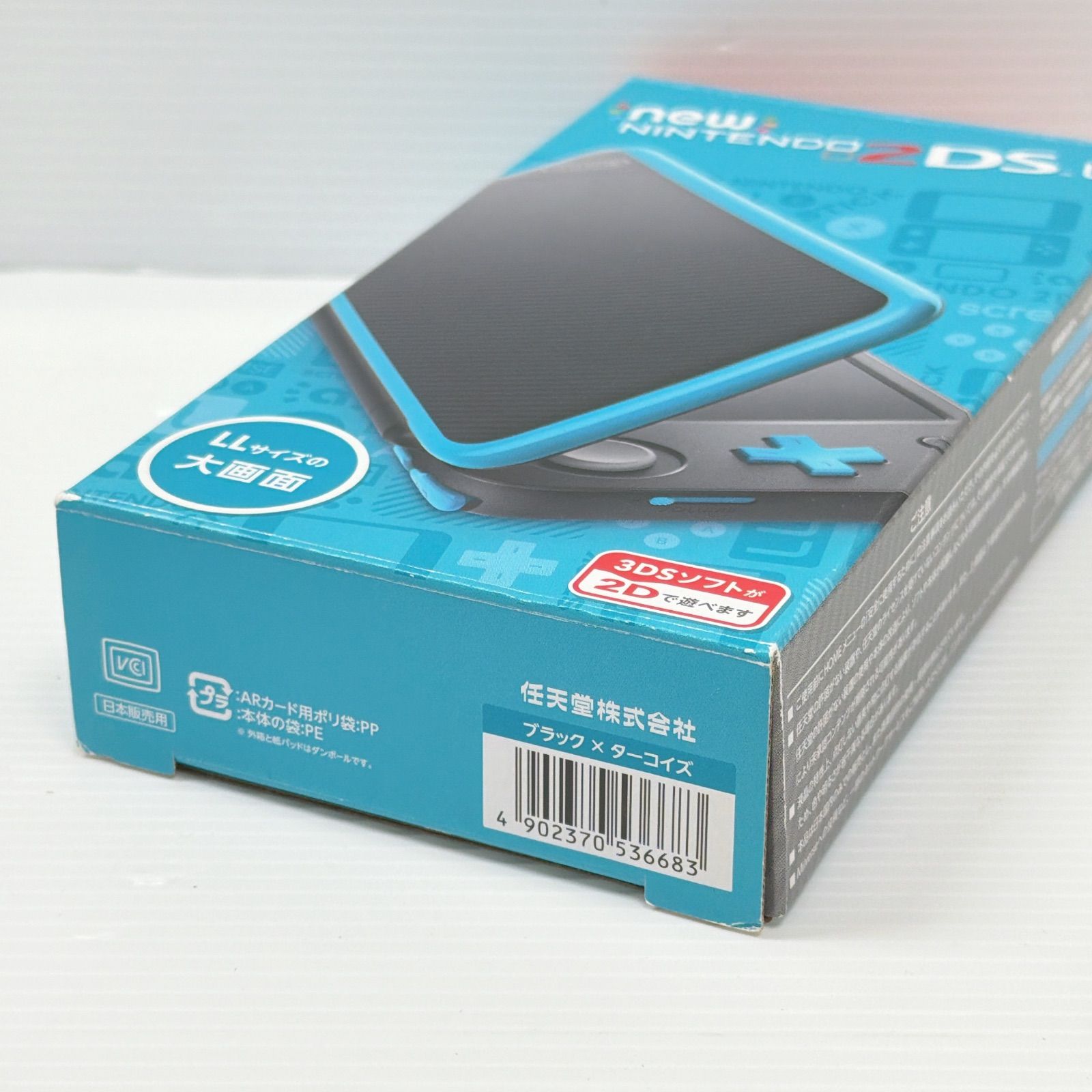 美品 new ニンテンドー 2DSLL ブラックターコイズ 遊べるセット 動作