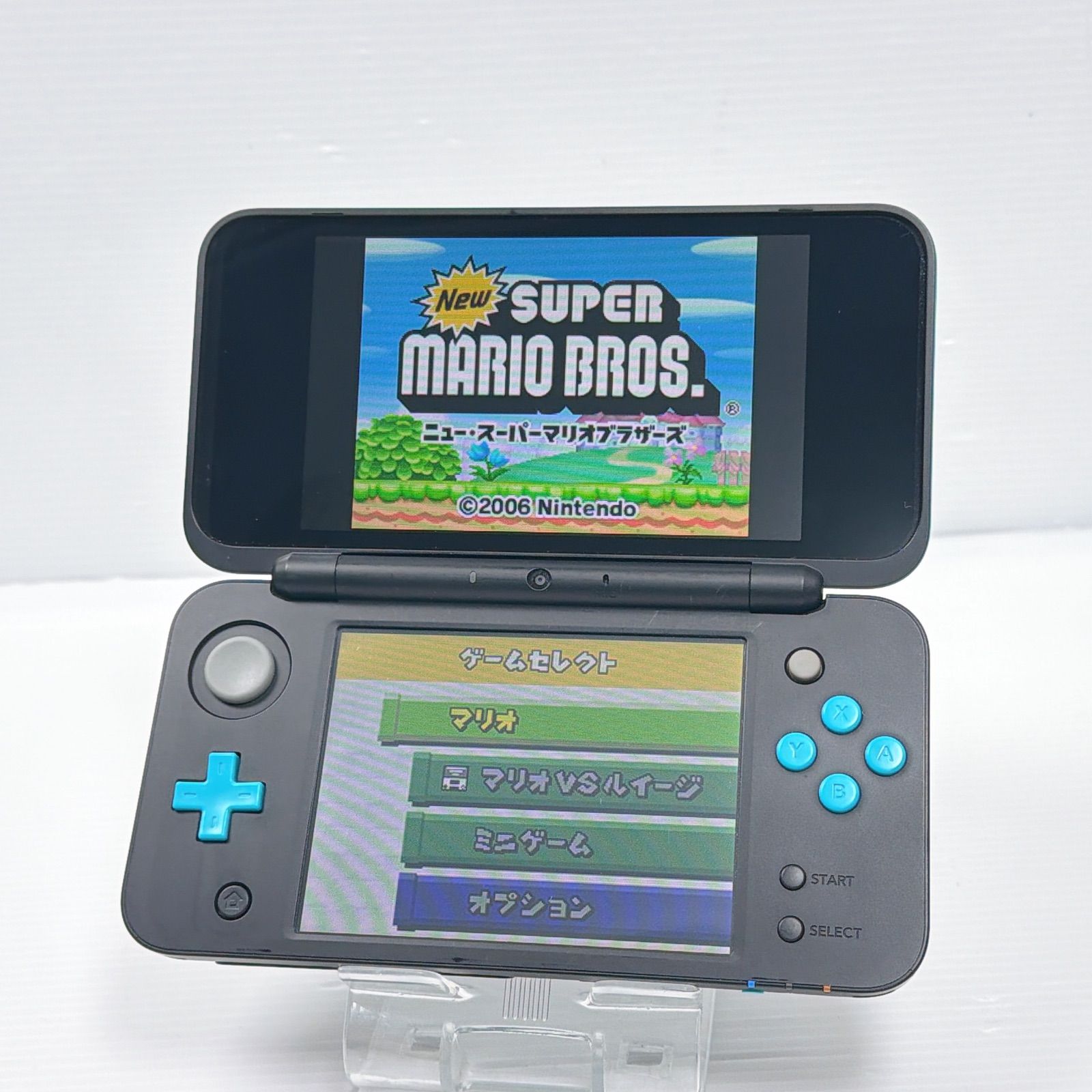 美品 new ニンテンドー 2DSLL ブラックターコイズ 遊べるセット 動作