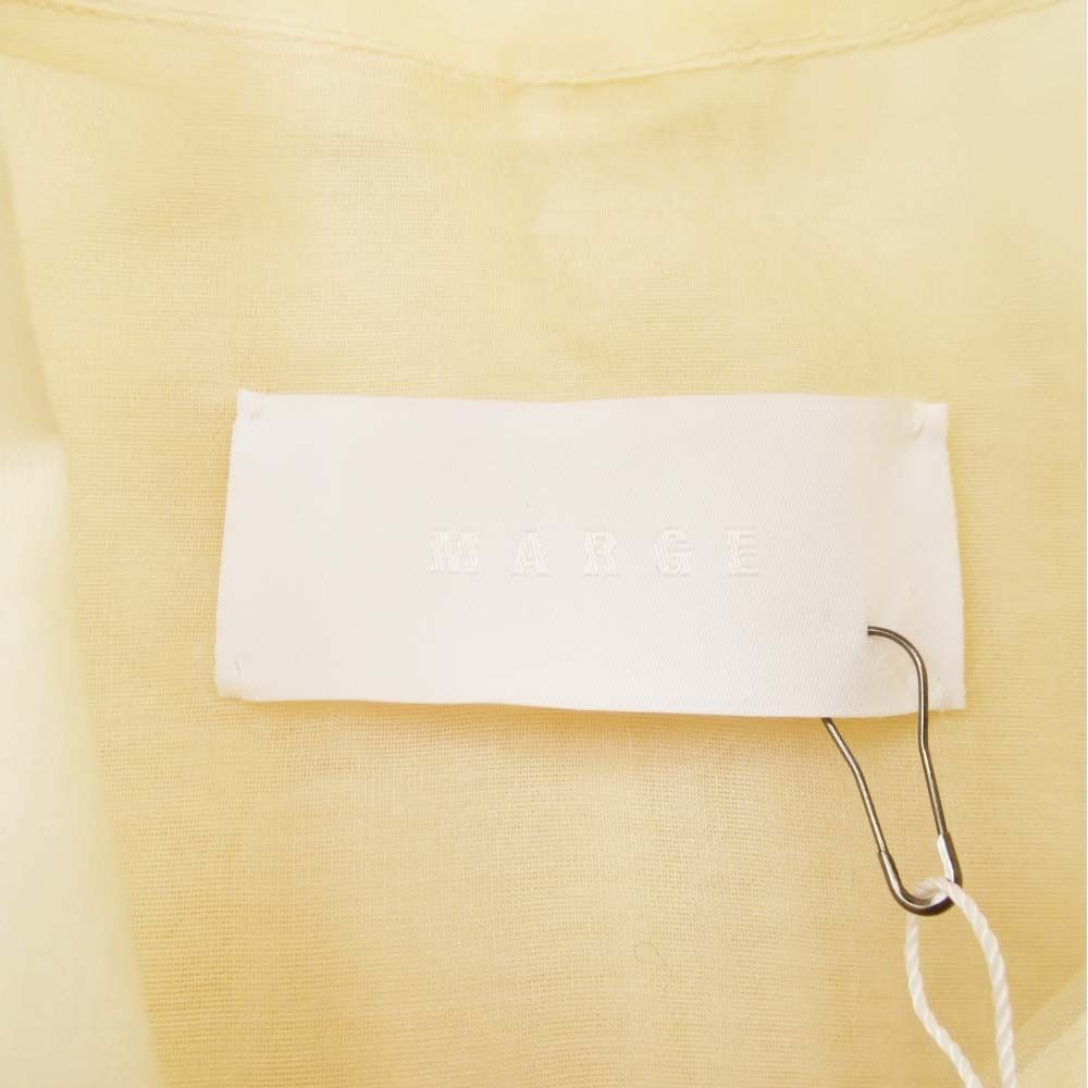 未使用 24aw MARGE マージ Silk organza tie collar shirt シルクオーガンジー タイカラ― シャツ ブラウス 長袖 FREE サンドベージュ レディース 古着 中古 USED 未使用 24aw MARGE マージ Silk organza tie collar shirt シルク