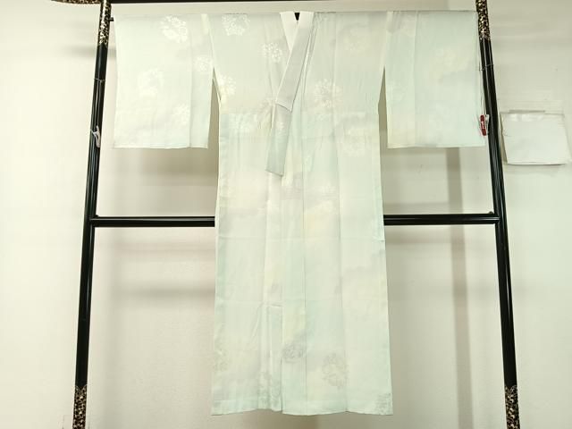 平和屋着物○長襦袢 袷 絞り 風景舞花地紋 正絹 逸品 CABA8356ut