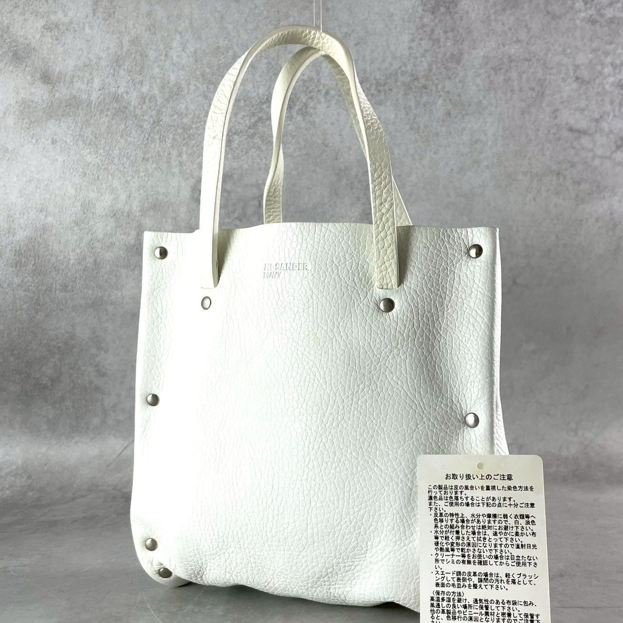 美品✨ JILSANDER ジルサンダー ロゴ型押しトートバッグ ミニバッグ 
