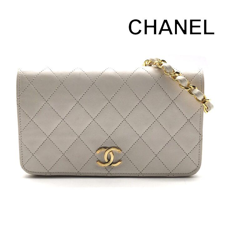 良品 CHANEL シャネル ココマーク マトラッセ プッシュロック レザー チェーン ショルダー バッグ ホワイト レディース ブランド 鞄 k7351 良品 CHANEL シャネル ココマーク マトラッセ プッシュロック レザー