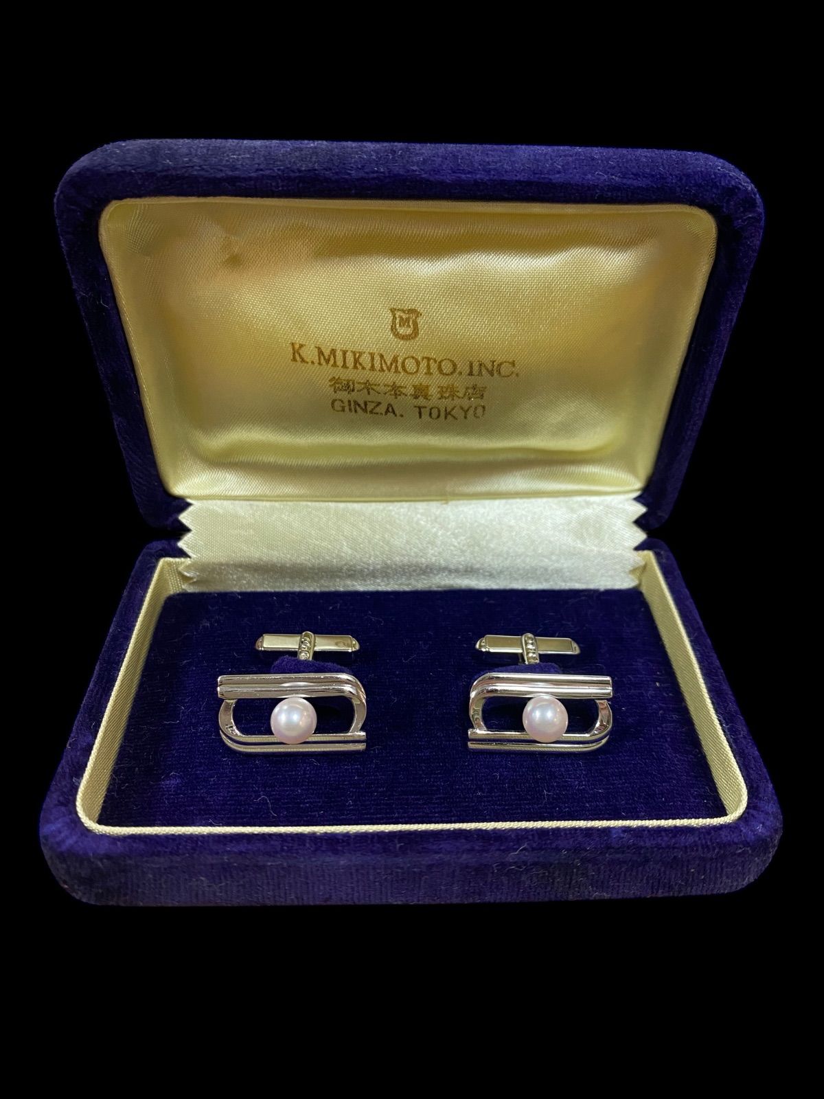 MIKIMOTO ミキモト シルバー＆パール・真珠 カフス メンズファッション