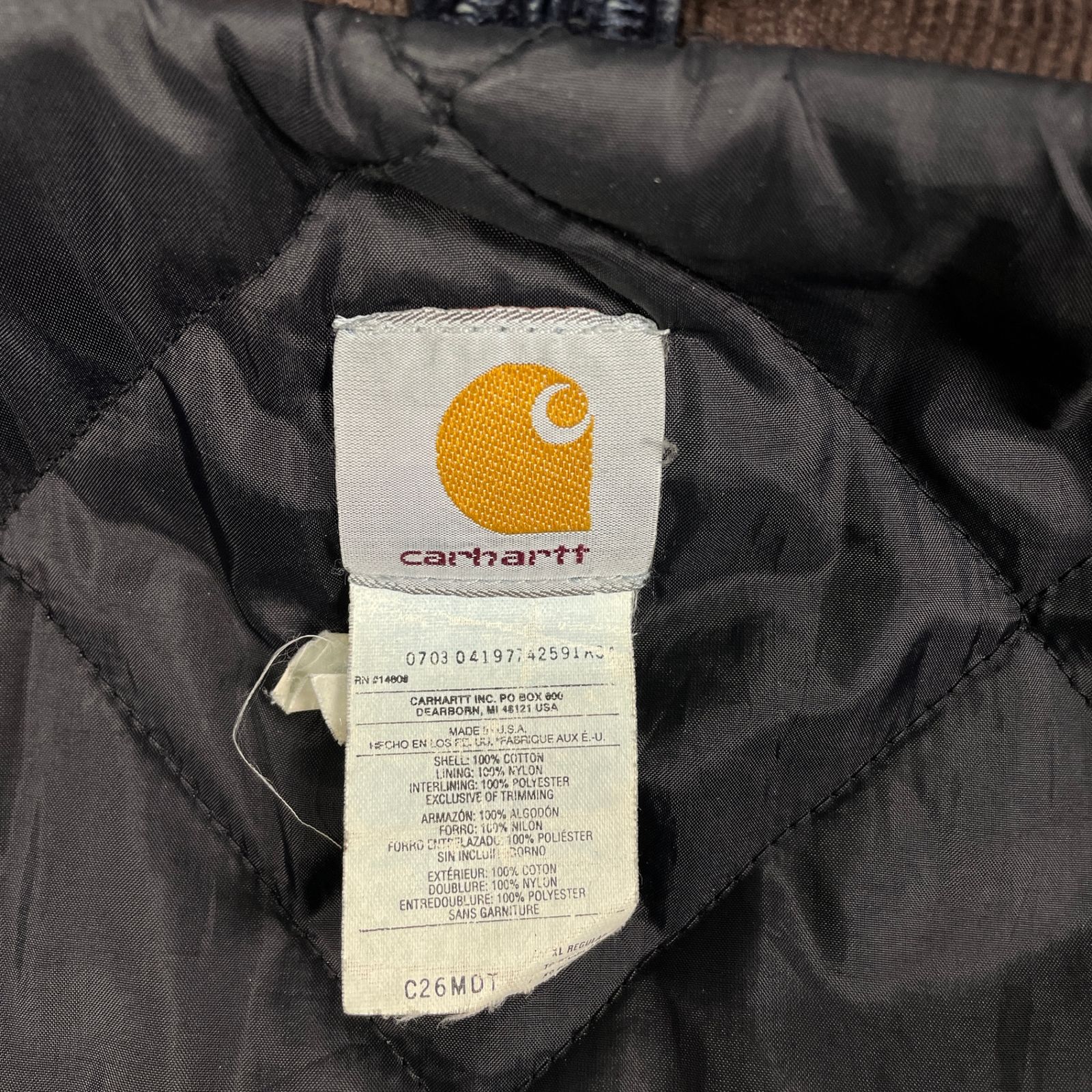 USA製 90-00's CARHARTT カーハート C26MDT TRADITIONAL COAT