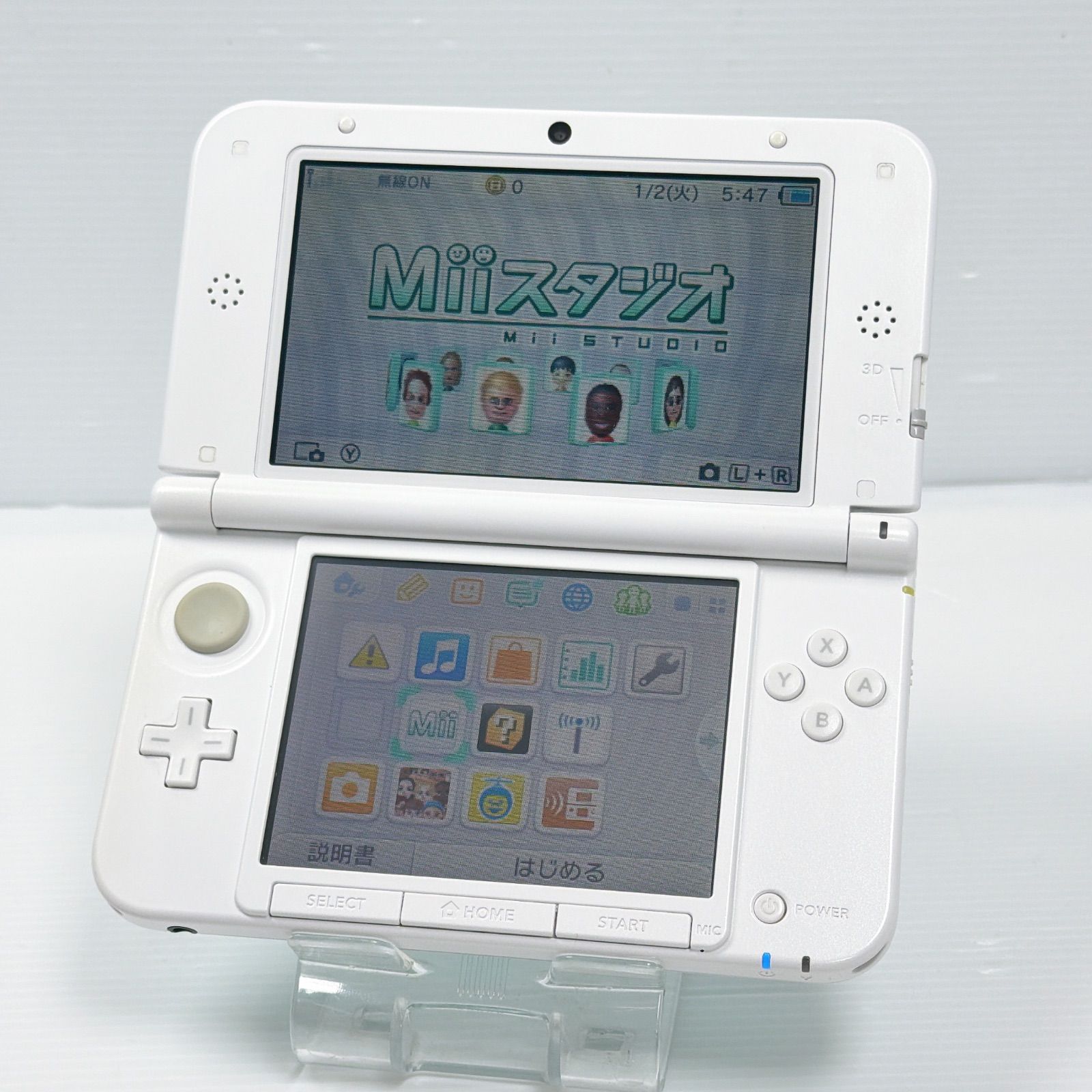 5-156【訳ありジャンク】ニンテンドー3DS LL ミント×ホワイト 訳あり品 ニンテンドー 3DSLL ミントホワイト 遊べるセット 動作確認