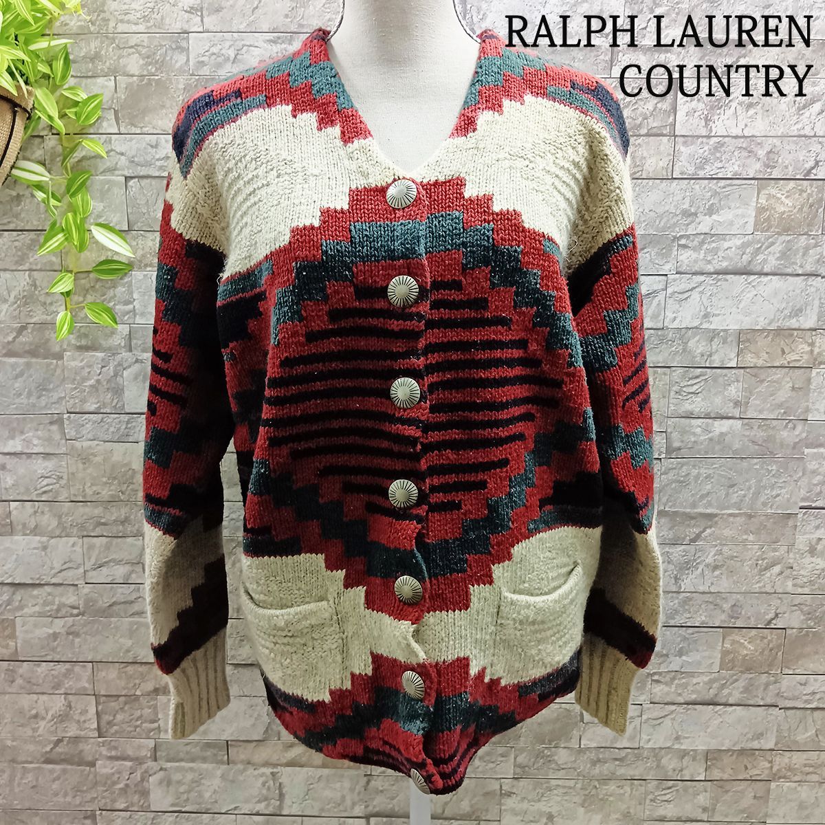 RALPH LAUREN COUNTRY ラルフローレン カントリー カーディガン M