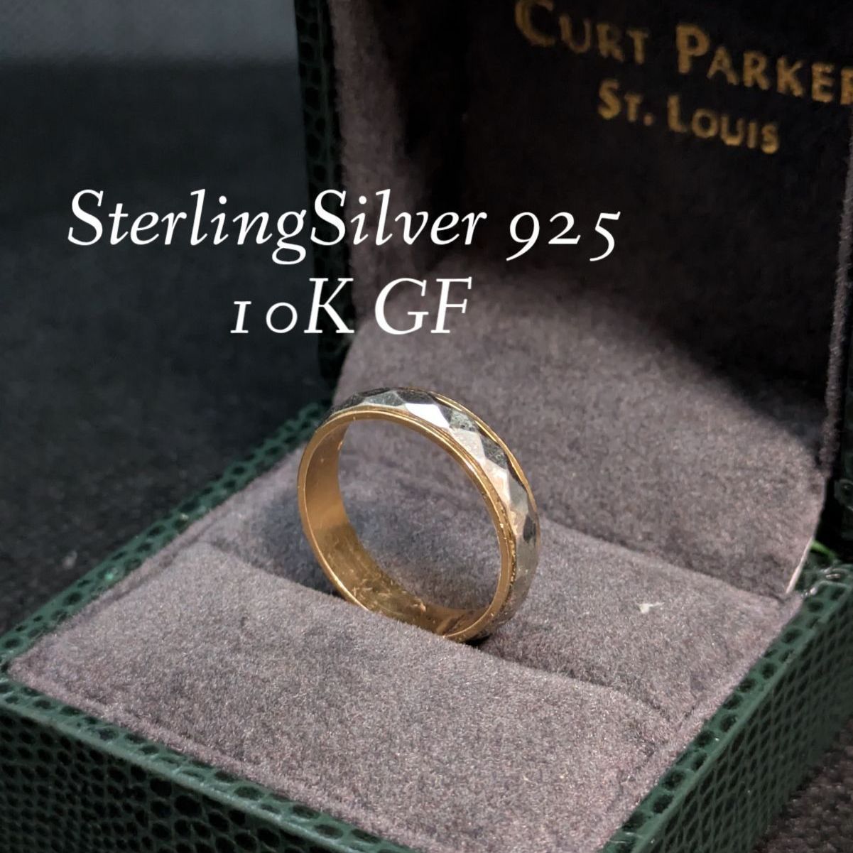 スターリングシルバー925 10K GF 14号 バンドリング コンビリング ユニ 
