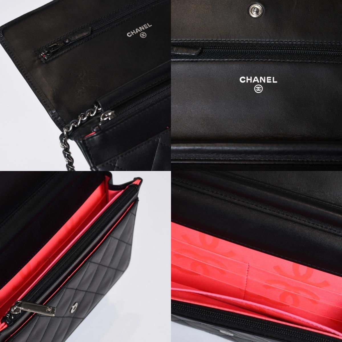 CHANEL シャネル カンボンライン ココマーク チェーンウォレット 16 