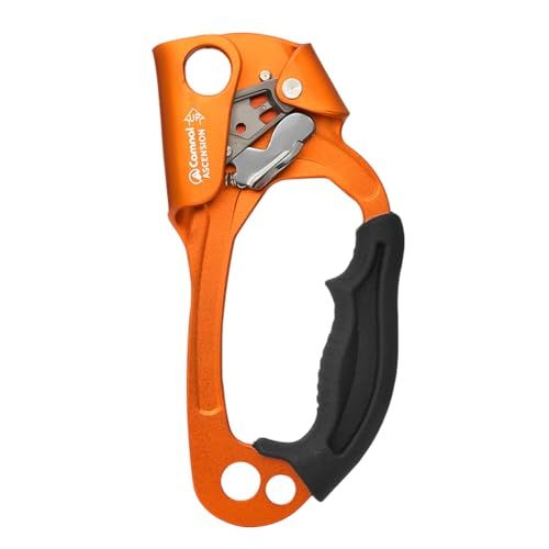 新品 JEELAD アッセンダー クライミングアセンダー CE認定 UIAA認定 アセンダー ハンドアセンダー 右手 左手 ロッククライミング 航空救助 屋外 作業用 (01 - オレンジ（ 4kN）- 右利き用)