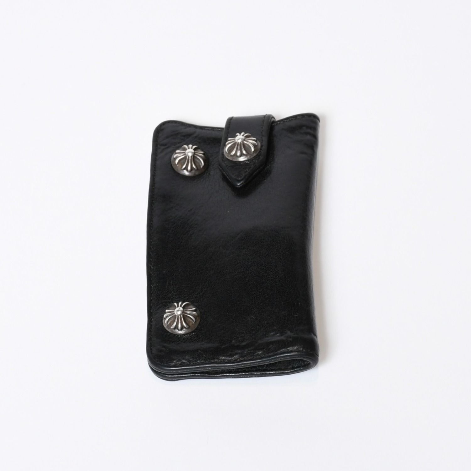特別価格】CHROME HEARTS KEY CASE クロスボール ボタン レザーキー