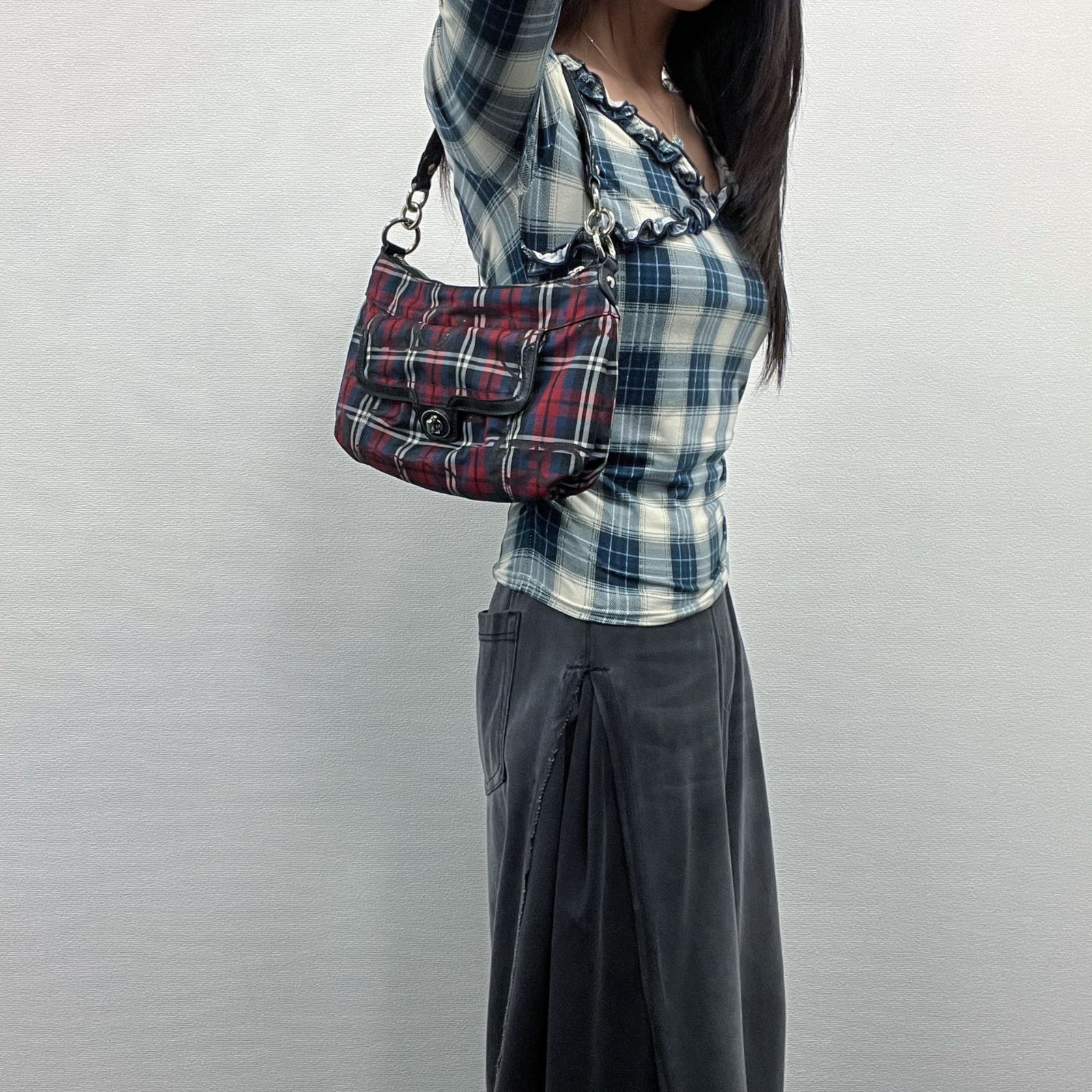 中古】COACH コーチ ショルダーバッグ ハンドバッグ マルチカラー 