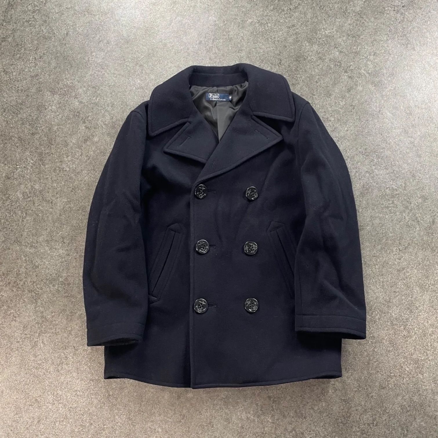 ☺*︎様 美品 90s ポロバイラルフローレン ピーコート Pコート ウール M 90s 00s Polo by Ralph Lauren ポロバイラルフローレン ピーコート P