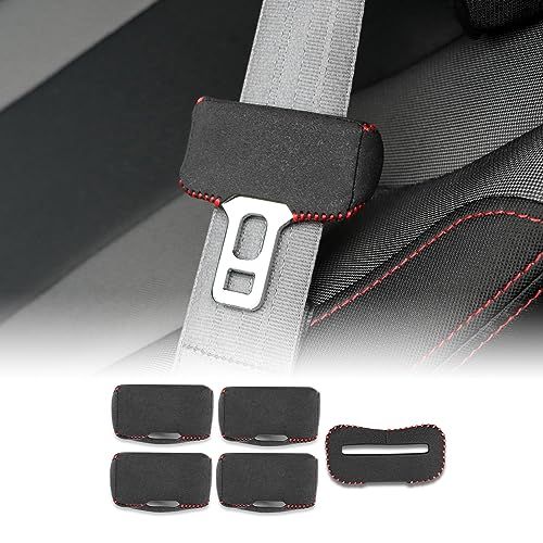新品 KUNGKIC スバル WRX S4 STI 2022 2023 2024 2025 専用 シートベルト バックル カバー 保護 カバー キズ防止 貼付簡単 内装 パーツ アクセサリー 5枚入り スエード調