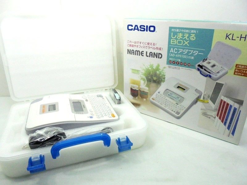 26g-282x【中古】CASIO ｶｼｵ　NAME LAND　ﾈｰﾑﾗﾝﾄﾞ　KL-H75　しまえるBOX　ACｱﾀﾞﾌﾟﾀｰ