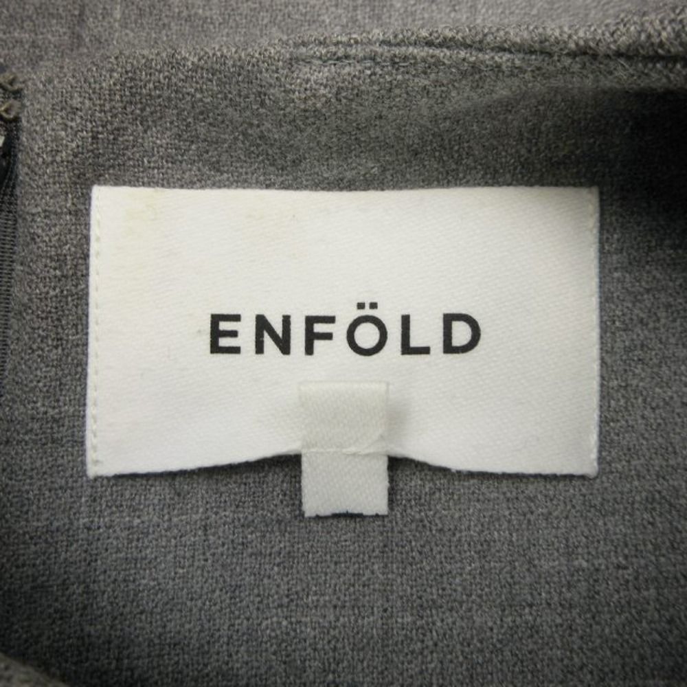 美品 ENFOLD エンフォルド プルオーバーベスト トップス ウール ワンピース ノースリーブ サイドスリット 36 グレー レディース 古着 中古 USED 美品 ENFOLD エンフォルド プルオーバーベスト トップス ウール