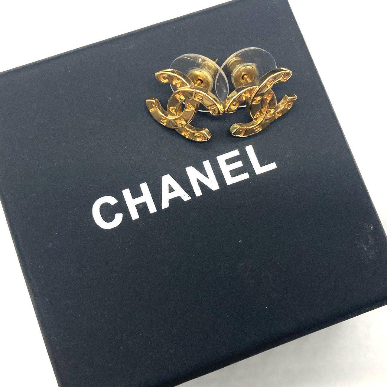 神3712】CHANEL シャネル ココマーク ピアス C24V ゴールドカラー GP