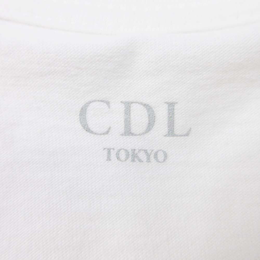 美品 2023年 CDL TOKYO シーディーエル SHEA BUTTER LOGO ロゴプリント Tシャツ カットソー トップス 半袖 L 白 ホワイト メンズ レディース 古着 中古 USED 美品 2023年 CDL TOKYO シーディーエル SHEA BUTTER LOGO ロゴプリント