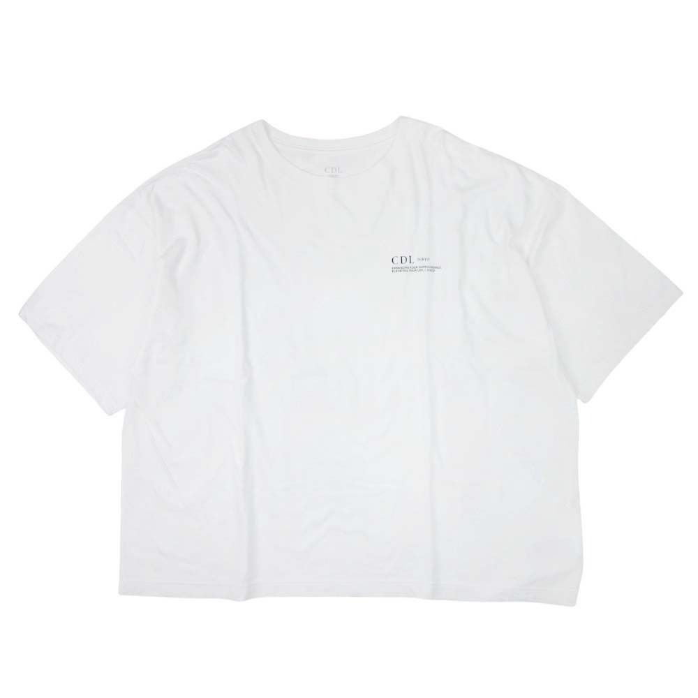 美品 2023年 CDL TOKYO シーディーエル SHEA BUTTER LOGO ロゴプリント Tシャツ カットソー トップス 半袖 L 白 ホワイト メンズ レディース 古着 中古 USED 美品 2023年 CDL TOKYO シーディーエル SHEA BUTTER LOGO ロゴプリント