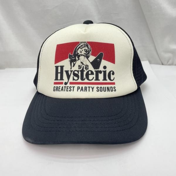 Hysteric メッシュキャップ GREATEST PARTY SOUNDS 中古】ヒステリックグラマー HYSTERIC GLAMOUR メッシュキャップ 白/黒