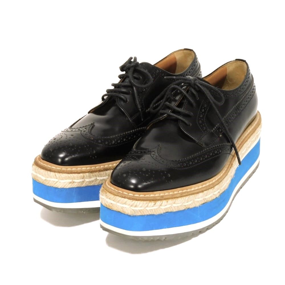 PRADA プラダ メダリオン ウィングチップ 35 1/2 カーフ PRADA プラダ メダリオン ウィングチップ 35 1/2 カーフ