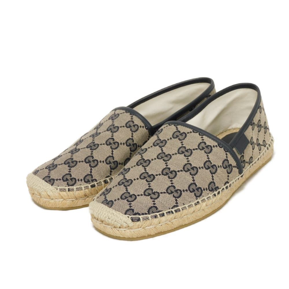 GUCCI グッチ GGキャンバス エスパドリーユ 6 ネイビー ジュート GUCCI グッチ GGキャンバス エスパドリーユ 6 ネイビー ジュート