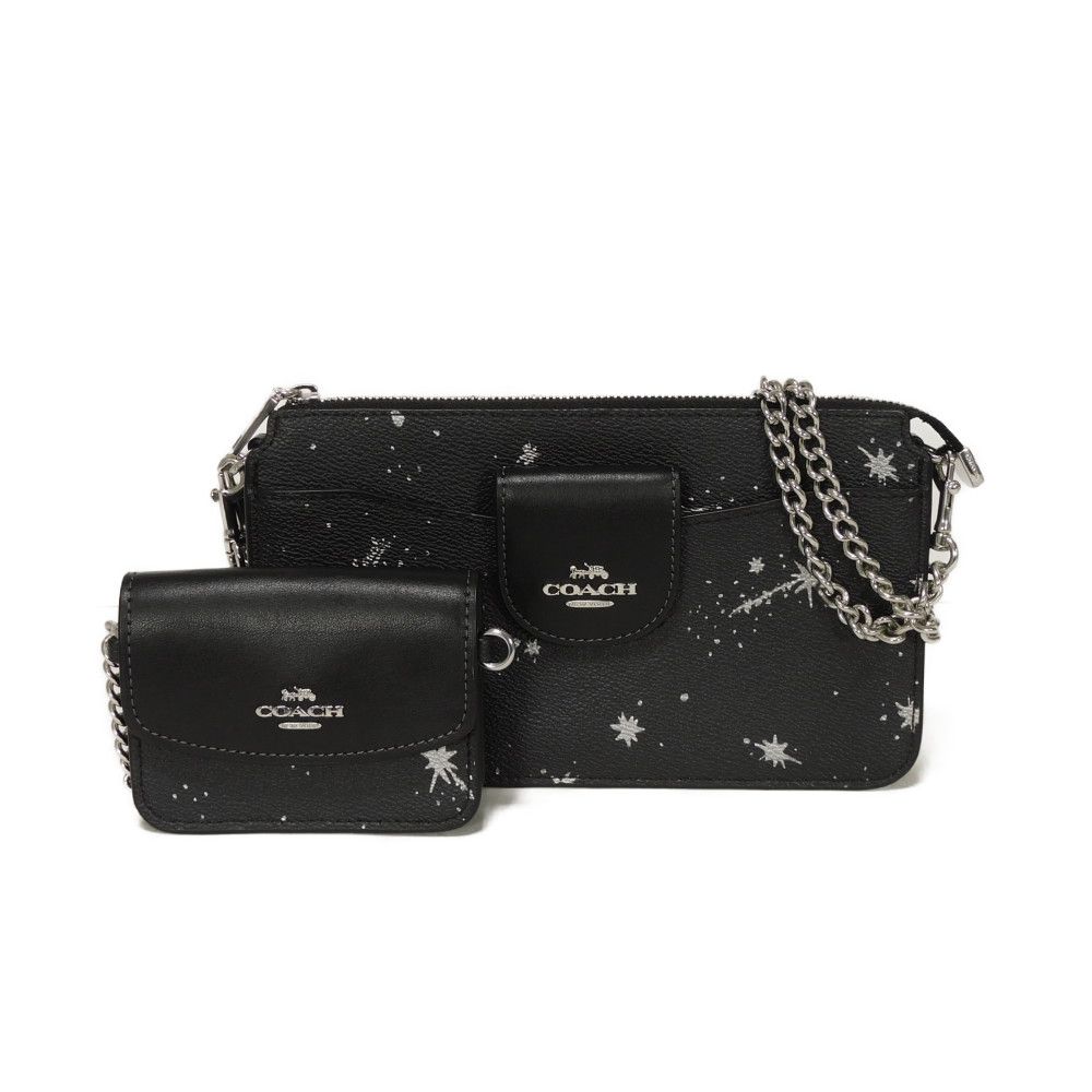COACH コーチ ポピー クロスボディ バッグ スター プリント チェーン 