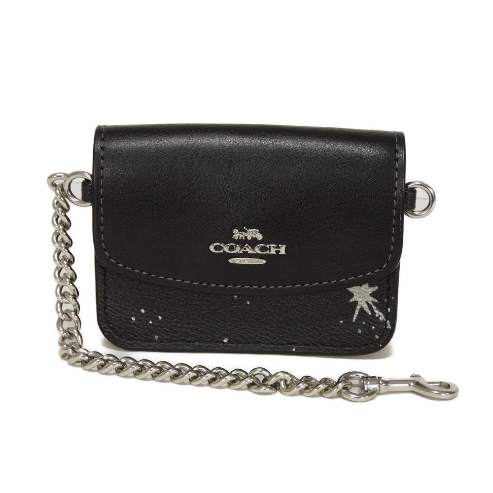 COACH コーチ ポピー クロスボディ バッグ スター プリント チェーンショルダー ポシェット ポーチ 2WAY 未使用 ロゴ メタル ブラック ショルダーバッグ CCK80 公式】コーチアウトレット | ポピー クロスボディ バッグ・スター プリント