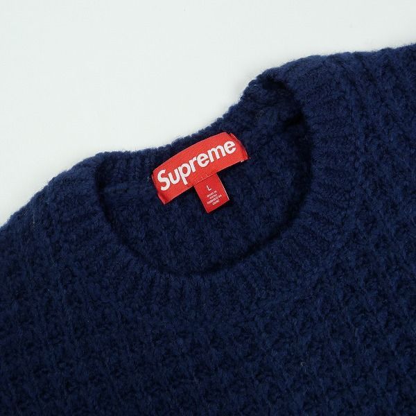 Size【L】 SUPREME シュプリーム 25FW Small Box Waffle Sweater Navy 