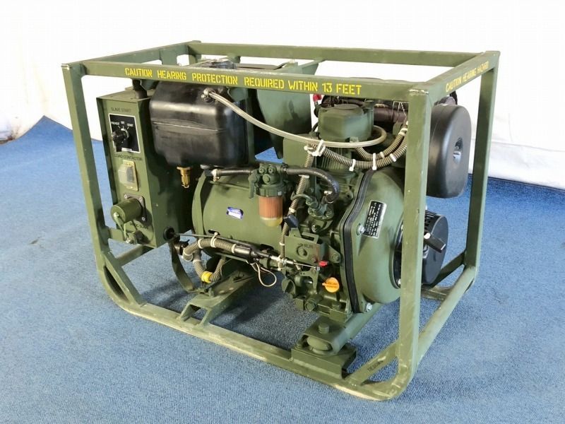 ◎ DEWEY 発電機 2KW 120V ジェネレーター ヤンマーディーゼルエンジン MEP-531A 軍用発電機 USMC ☆BC11MM-2