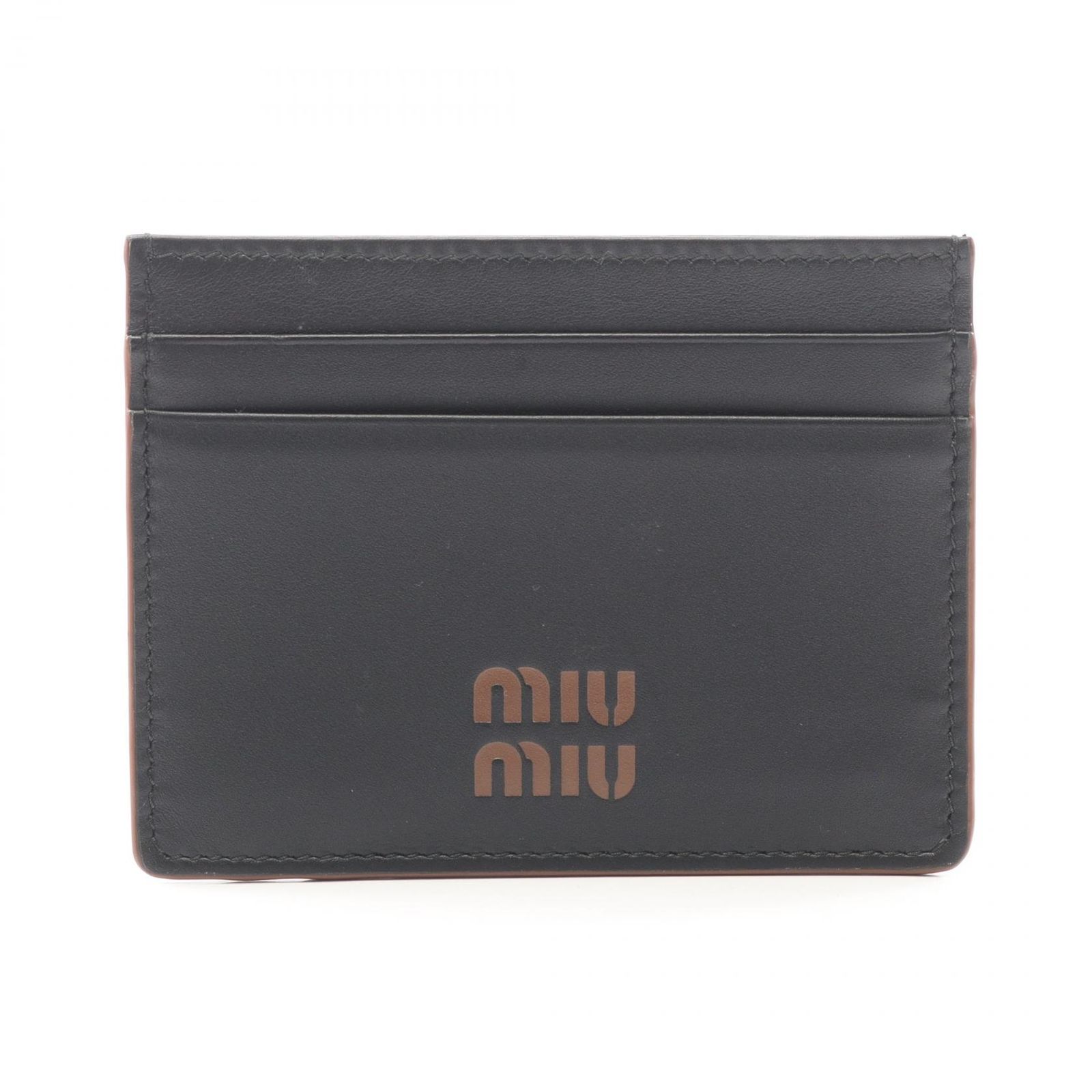 ミュウ ミュウ Miu Miu カードケース FINE CALF LOGO 5MC076 ブラック 