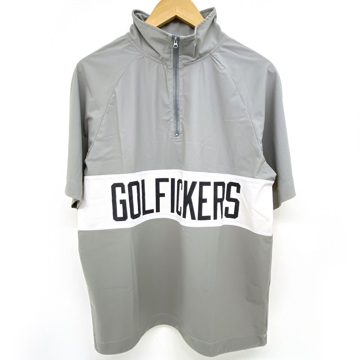 Golfickers ゴルフィッカーズ 半袖ポロシャツ ハーフジップ ブラック