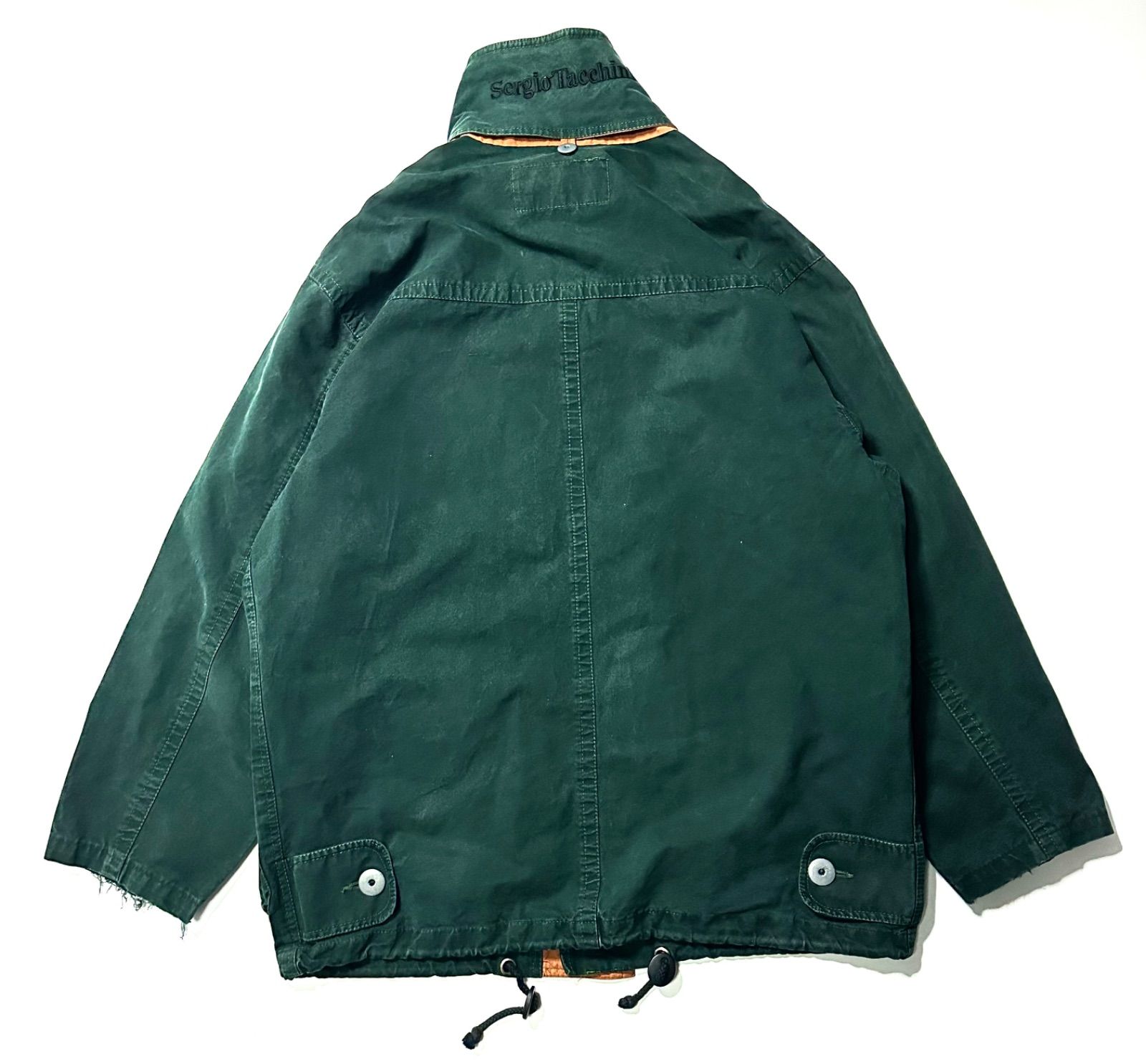 80s】【Sergio Tacchini】ミリタリー フィールド ジャケット グリーン 