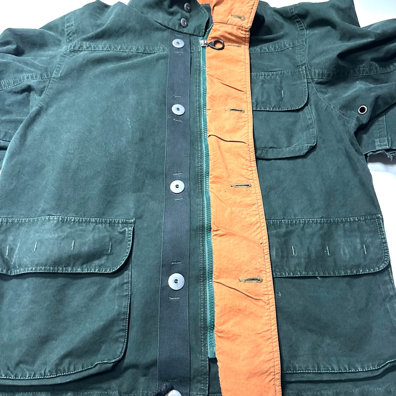 80s】【Sergio Tacchini】ミリタリー フィールド ジャケット グリーン 