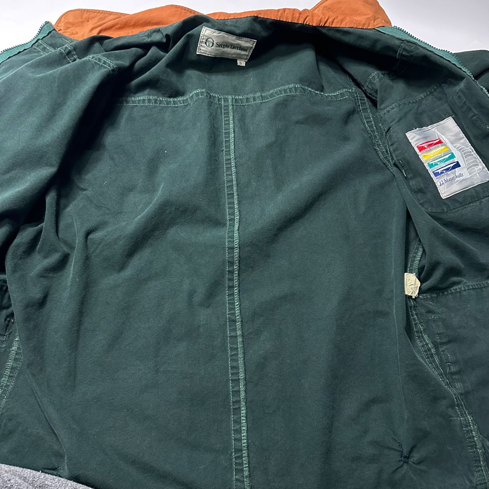 80s】【Sergio Tacchini】ミリタリー フィールド ジャケット グリーン 